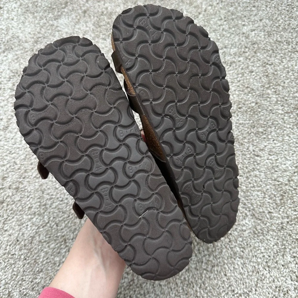 Birkenstock Mayari Brown Leather Flip Flops Shoes Size 37 - Picture 7 of 7